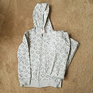 Girls cat print sweatsuit
